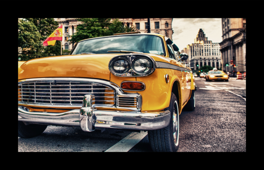 Vintage Taxi New York  Cam Tablo