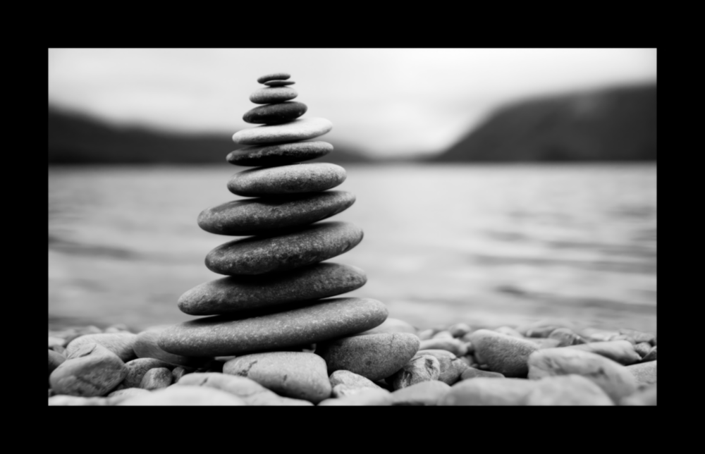 Zen Balancing Rocks  Cam Tablo