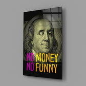 Benjamin Franklin Temalı Mizahi Cam Tablo