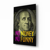 Benjamin Franklin Temalı Mizahi Cam Tablo