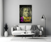 Benjamin Franklin Temalı Mizahi Cam Tablo