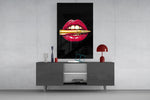 Pop Art Ruj ve Mermi Cam Tablo