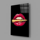 Pop Art Ruj ve Mermi Cam Tablo