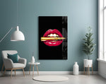 Pop Art Ruj ve Mermi Cam Tablo
