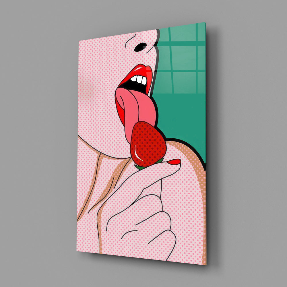 Pop Art Dil ve Dudak Cam Tablo