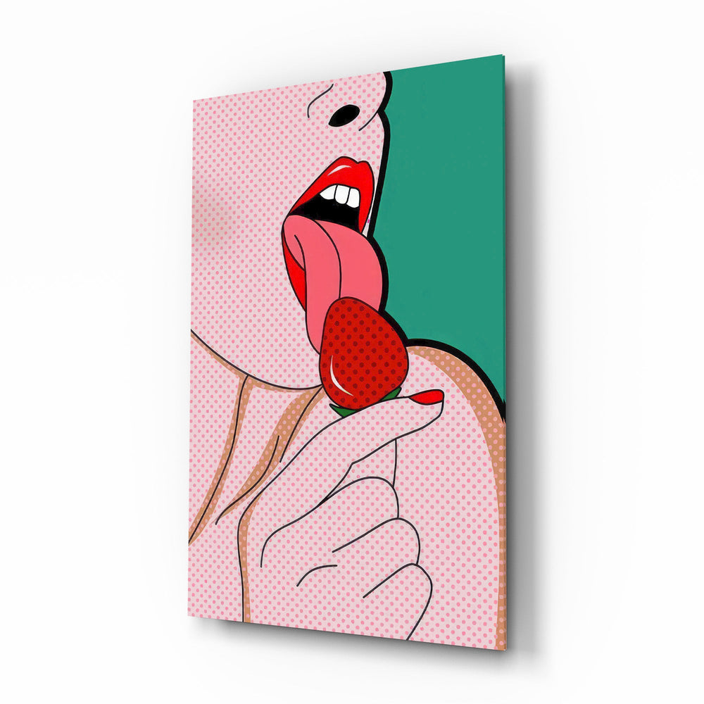 Pop Art Dil ve Dudak Cam Tablo