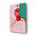 Pop Art Dil ve Dudak Cam Tablo