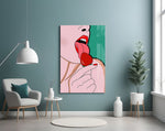 Pop Art Dil ve Dudak Cam Tablo