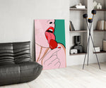 Pop Art Dil ve Dudak Cam Tablo