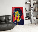 Pop Art Kraliçe II. Elizabeth Cam Tablo