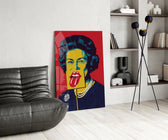 Pop Art Kraliçe II. Elizabeth Cam Tablo