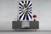 İkonik Mikrofon Cam Tablo