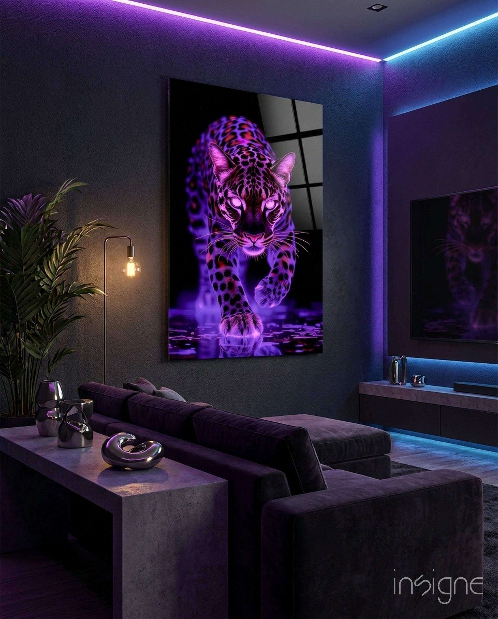 Neon Leopar Cam Tablo