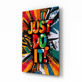 Canlı 'Just Do It' Motivasyon Cam Tablo