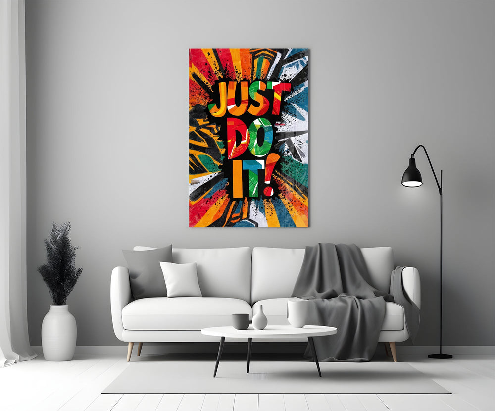 Canlı 'Just Do It' Motivasyon Cam Tablo