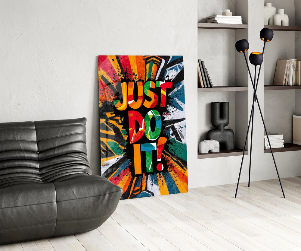 Canlı 'Just Do It' Motivasyon Cam Tablo