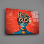 Cyberpunk Kulaklıklar Cam Tablo
