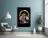 Kent Grafiti Kulaklıklar Cam Tablo