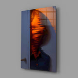 Gizemli Kapı Yansıması Cam Tablo