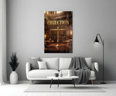 Objection Gold Scales of Justice Glass Wall Art