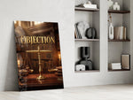 Objection Gold Scales of Justice Glass Wall Art