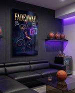 Fadeaway Cobra Jump Shot Glass Wall Art