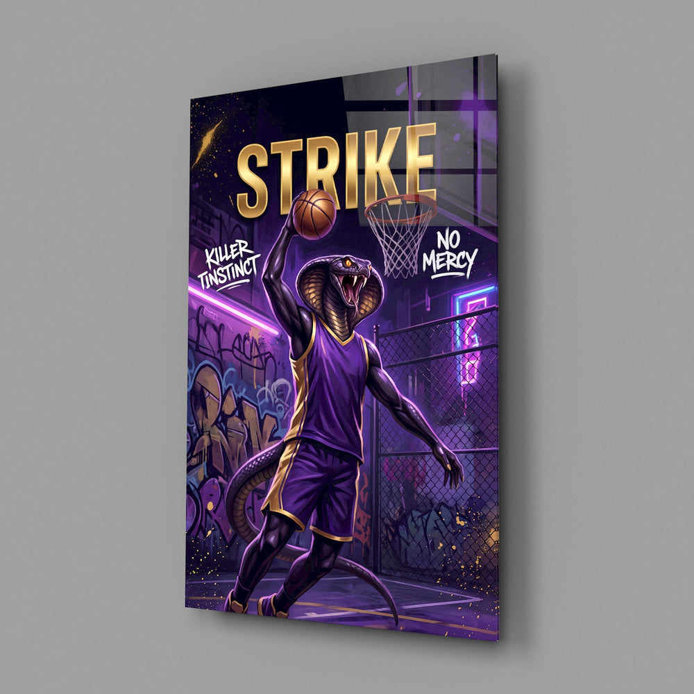 Strike Cobra Slam Dunk Glass Wall Art