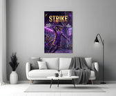 Strike Cobra Slam Dunk Glass Wall Art