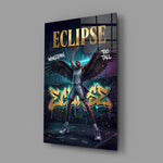 Eclipse Black-Winged Baller Glass Wall Art