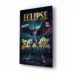 Eclipse Black-Winged Baller Glass Wall Art