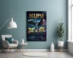 Eclipse Black-Winged Baller Glass Wall Art