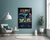 Eclipse Black-Winged Baller Glass Wall Art