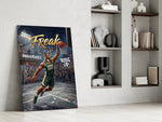 Freak Antlered Stag Baller Glass Wall Art