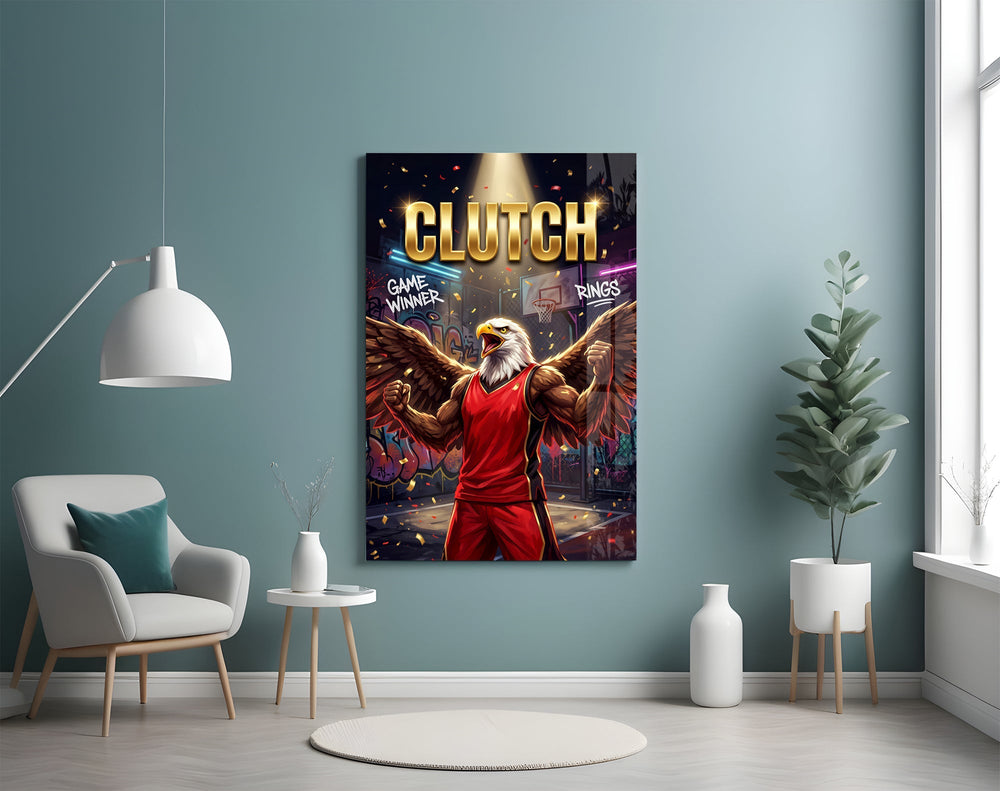 Clutch Bald Eagle Victory Glass Wall Art