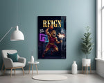 Reign Roaring Lion Slam Dunk Glass Wall Art