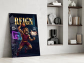 Reign Roaring Lion Slam Dunk Glass Wall Art