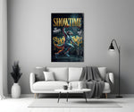 Showtime Wolf Streetball Dunk Glass Wall Art