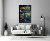 Showtime Wolf Streetball Dunk Glass Wall Art