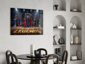 Legends Basketball Free Throw Lineup Glass Wall Art
