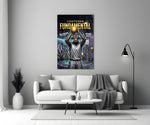 Fundamental Bull Basketball Street Court Glass Wall Art