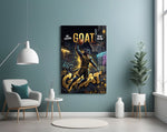 GOAT Panther Slam Dunk Basketball Glass Wall Art