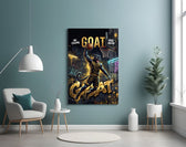 GOAT Panther Slam Dunk Basketball Glass Wall Art