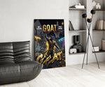 GOAT Panther Slam Dunk Basketball Glass Wall Art