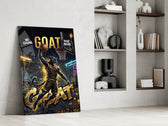 GOAT Panther Slam Dunk Basketball Glass Wall Art