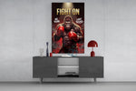 Fight On Gorilla Boxer Red Gloves Glass Wall Art
