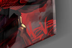 Fight On Gorilla Boxer Red Gloves Glass Wall Art