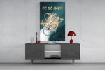 Do No Harm Stethoscope Golden Heart Glass Wall Art