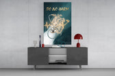 Do No Harm Stethoscope Golden Heart Glass Wall Art