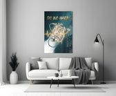 Do No Harm Stethoscope Golden Heart Glass Wall Art