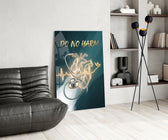 Do No Harm Stethoscope Golden Heart Glass Wall Art
